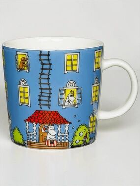 MOOMIN by Arabia 70th Anniversary Moominhouse 10 Ounce Coffee Cup NWOT Mug 🇫🇮